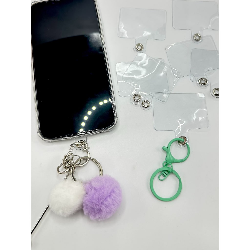 Clear Fixing Plate For Mobile Phone Case Lanyard Hanging