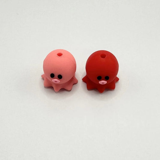 3D Little Cute Octopus Silicone Focal Beads