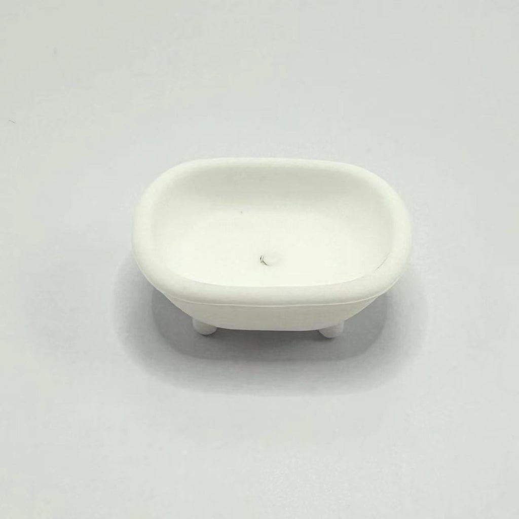 Little White Bathtub 3D Silicone Focal Beads, 38MM