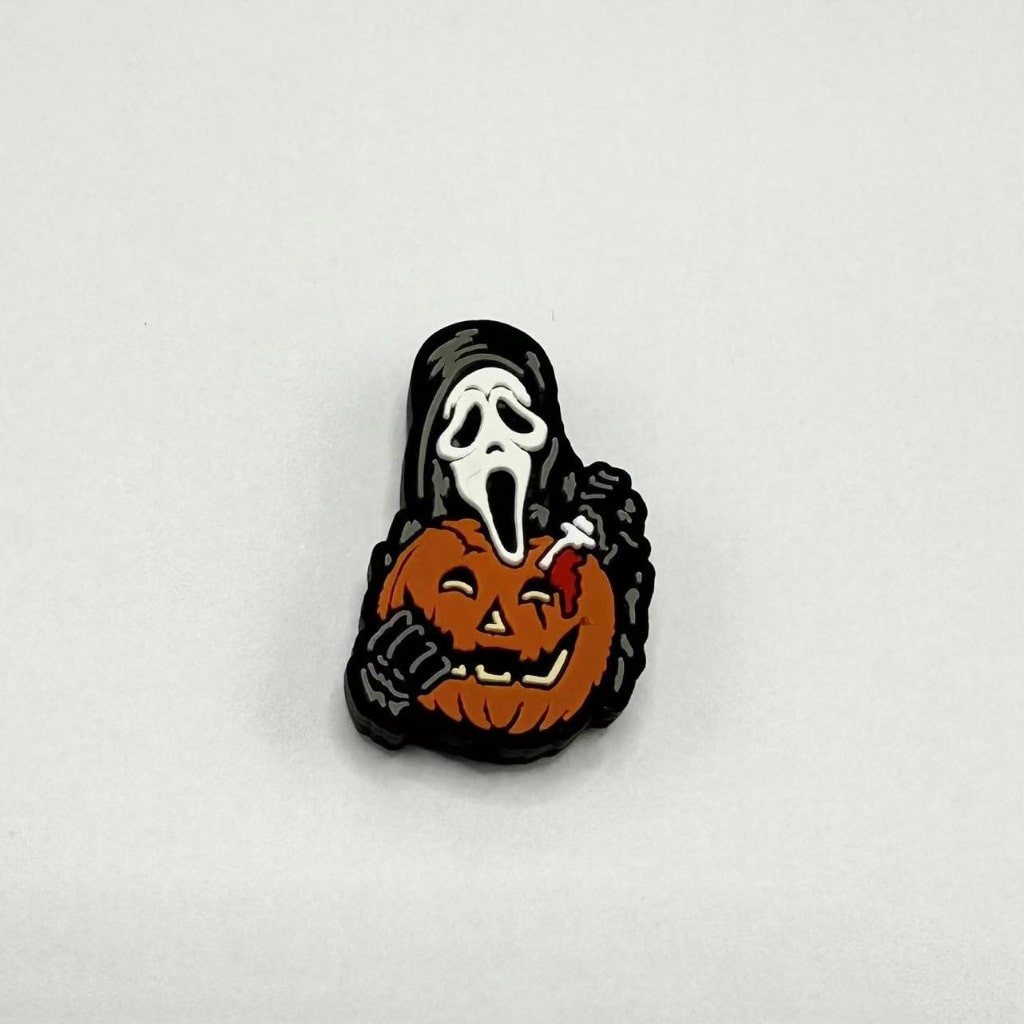 The Ghost Pricked the Pumpkin with a Knife Silicone Focal Beads