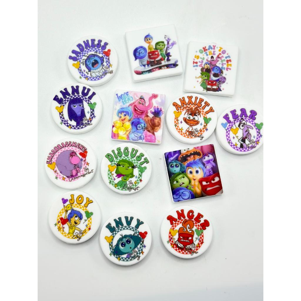 Emotional Family Collection Inside Out Silicone Focal Beads Random Mix