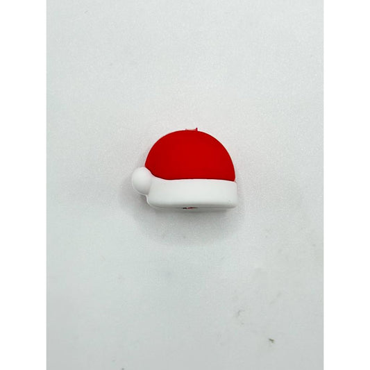 3D Cute Little Santa Hat Silicone Focal Beads