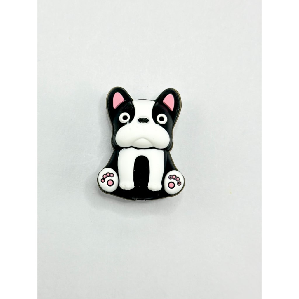 3D Cute French Bulldog Silicone Focal Beads