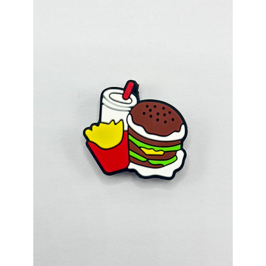 Fast Food Hamburger French Fries Coke Silicone Focal Beads