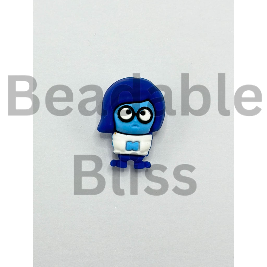 3D Insid Out Sadnes Cartoon Silicone Focal Beads