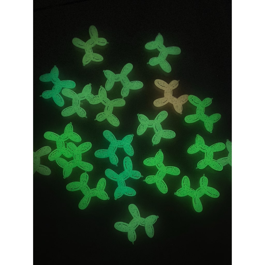 3D Luminous Glittery Puppy Dog Silicone Focal Beads, Random Mix