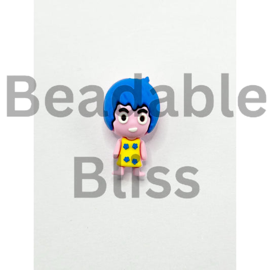 3D Insid Out Jo Cartoon Silicone Focal Beads