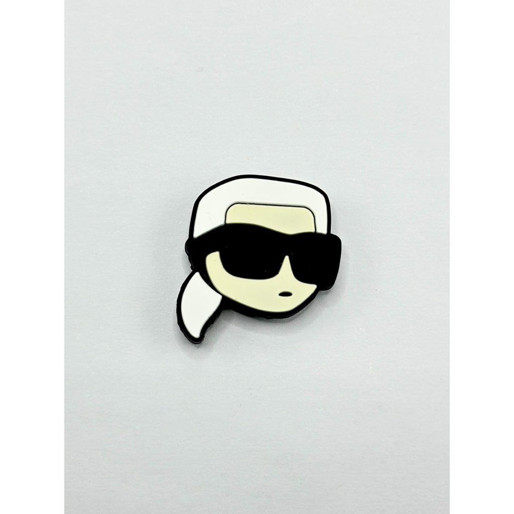 Cool Lady Woman with Sunglasses Silicone Focal Beads