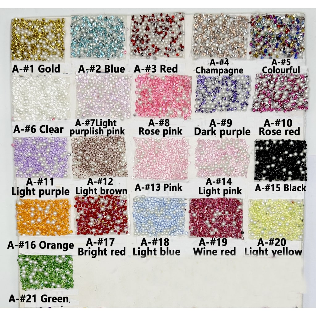 DIY Bling Bling Wraps Tapes with White Pearls Cone Shape Rhinestones for Pen, Around 40*28MM, 78pcs in 1 Sheet, Please Read the Description