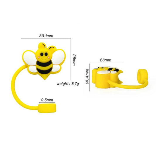 Little Yellow Bee Food Grade Cup Tumbler Silicone Straw Topper