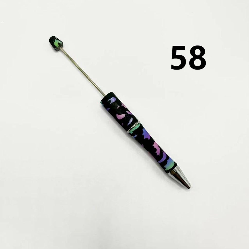 Halloween Black Bat Star Colorful Printed Beadable Pens