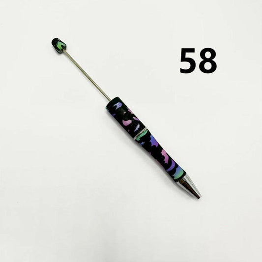 Halloween Black Bat Star Colorful Printed Beadable Pens