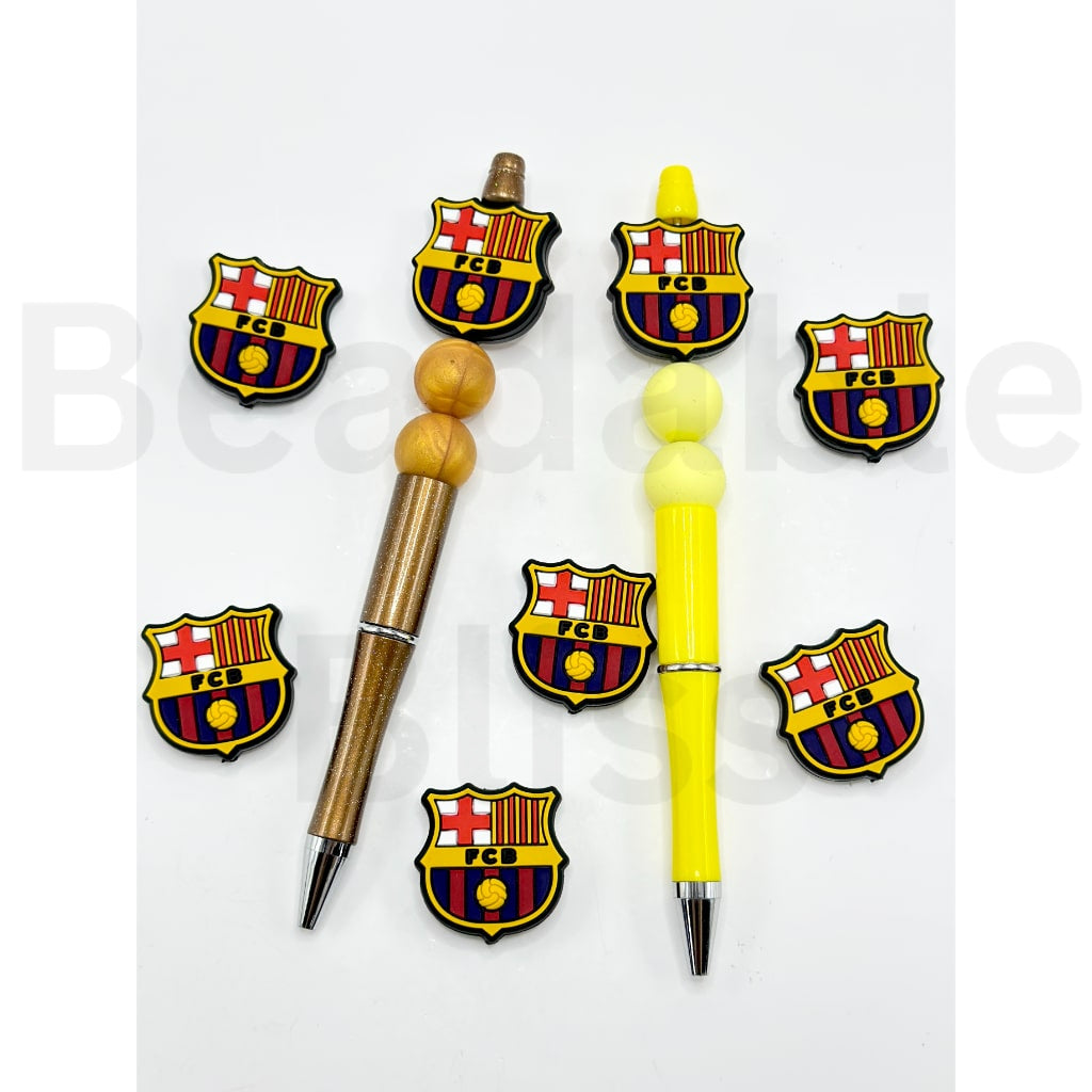 Sports Soccer Football Club FC Barcelon Silicone Focal Beads