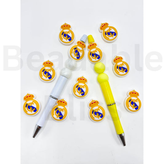 Sports Soccer Football Club Real Madri Silicone Focal Beads