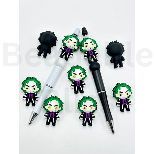 3D Horror Bettlejuic Character Silicone Focal Beads