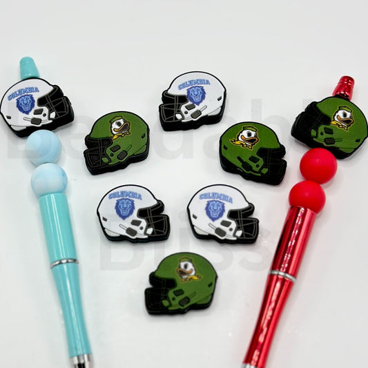 USA American College Football Team Columbia Lio Oregon Duc Sports Silicone Focal Beads