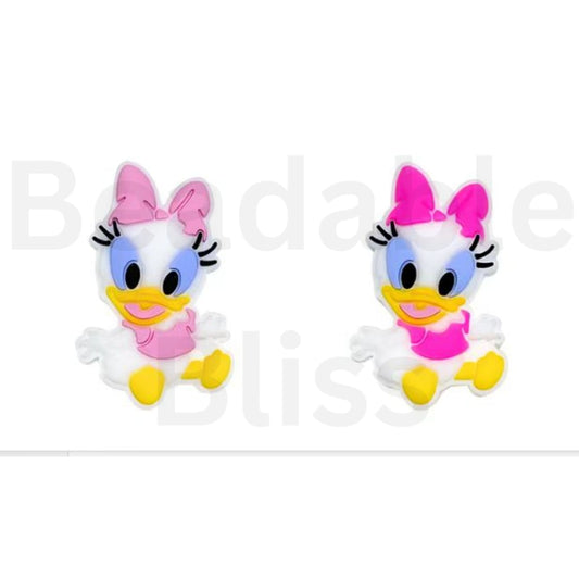 Mini Cute Dais Duck Disne Cartoon Silicone Focal Beads