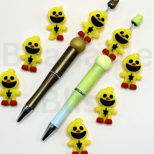 3D Smiling Critte Cartoon Kickinchicke Silicone Focal Beads