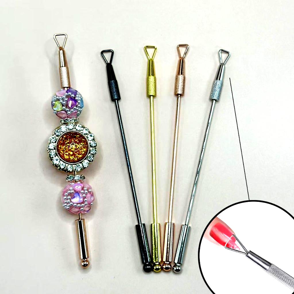 Fashionable Beadable Metal Stainless Steel Double Head Nail Remover Tool, 12.4*0.2CM