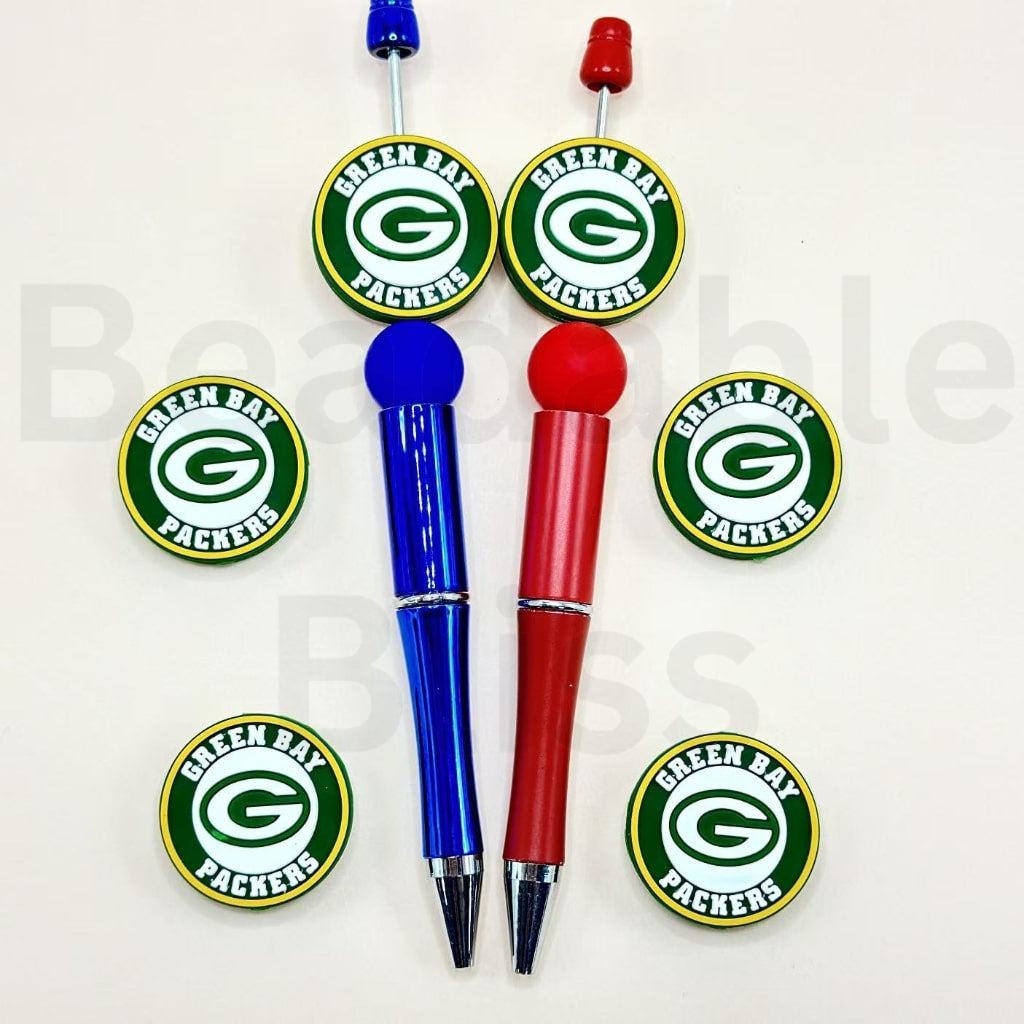 USA America Football Team Green Bay Packe Silicone Focal Beads