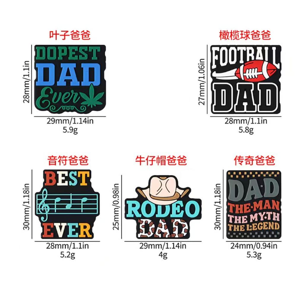 Dopest Dad Ever Football Dad Music Best Ever Cowboy Rodeo Dad The Legend Dad Father Silicone Focal Beads