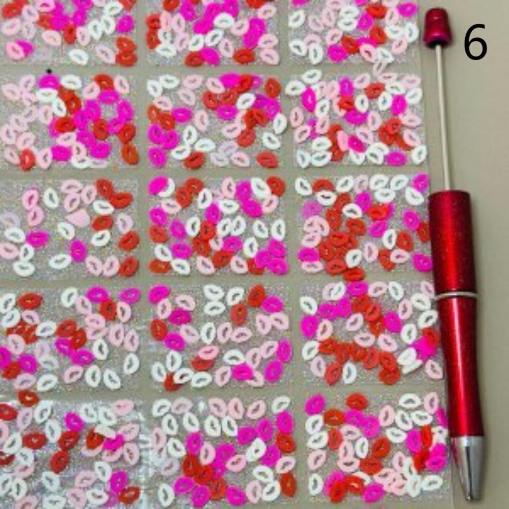 DIY Bling Bling Wraps Tapes with Colorful Cute Candy Bar Stick Butterflies for Pen, 78 Small Pieces in 1 Sheet, Please Read the Description