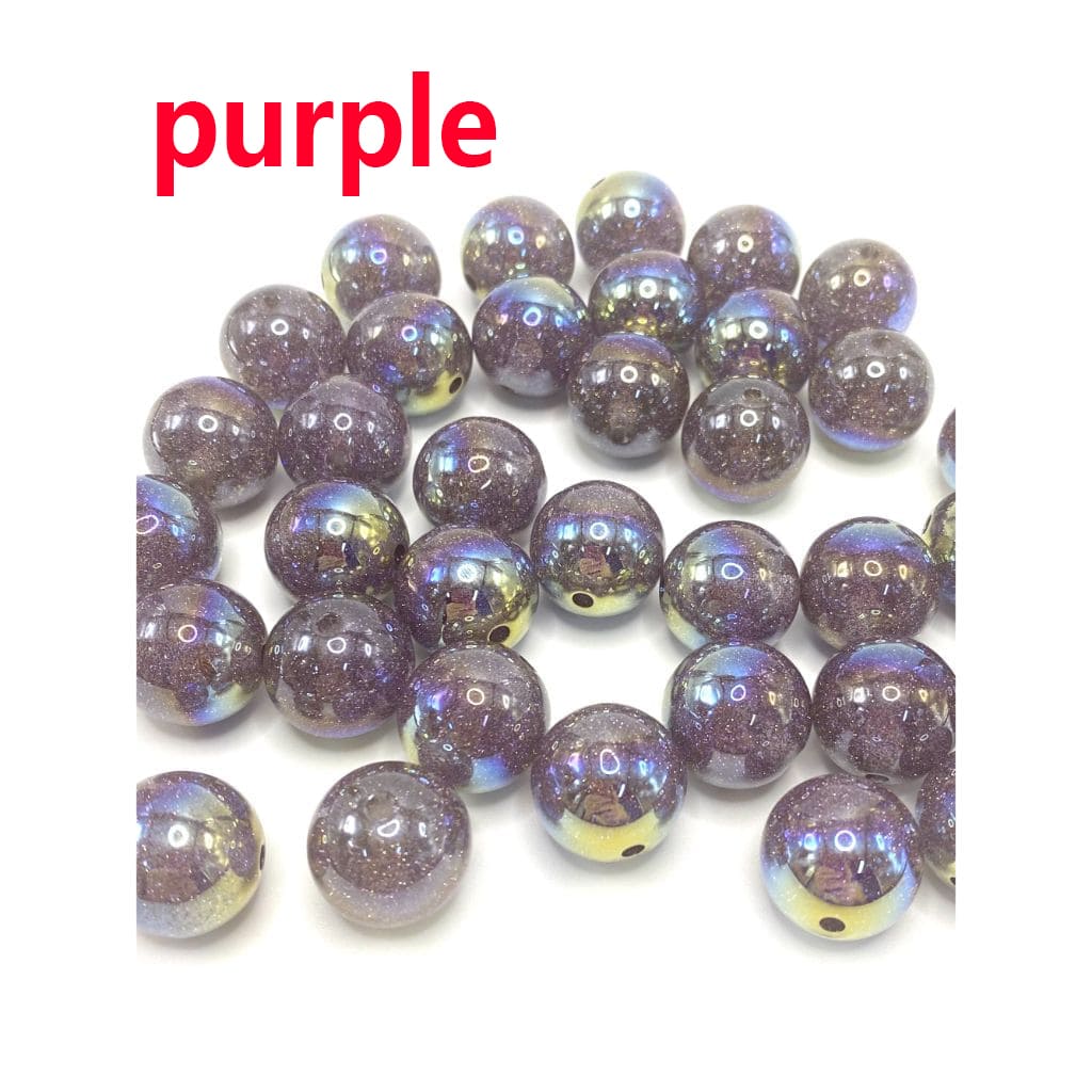 Extra Glossy Acrylic Beads with Double Glitter, High End Finish