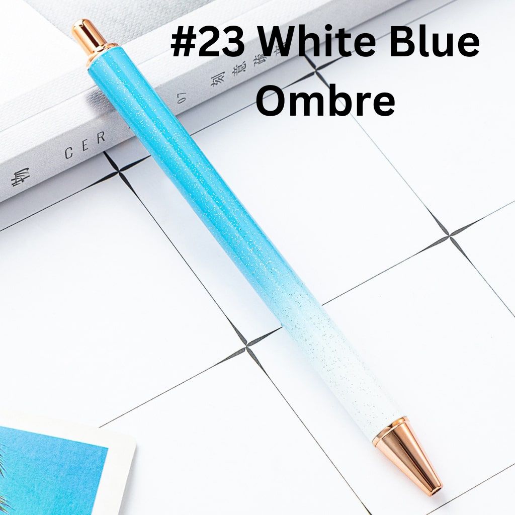 Beadable Pens for Pen Wraps, New Style DIY Pens for Sublimation Wraps, Metal Ballpoint Pens, Random Mix