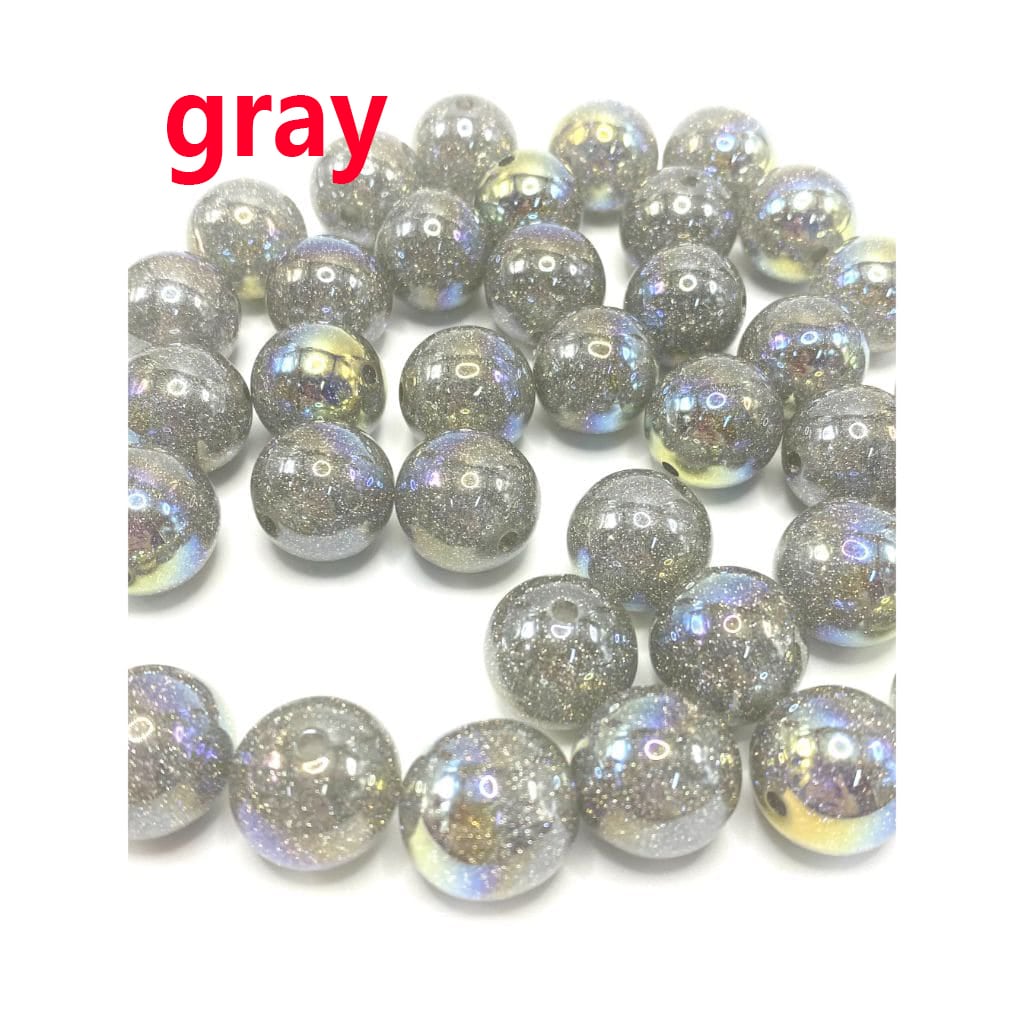 Extra Glossy Acrylic Beads with Double Glitter, High End Finish