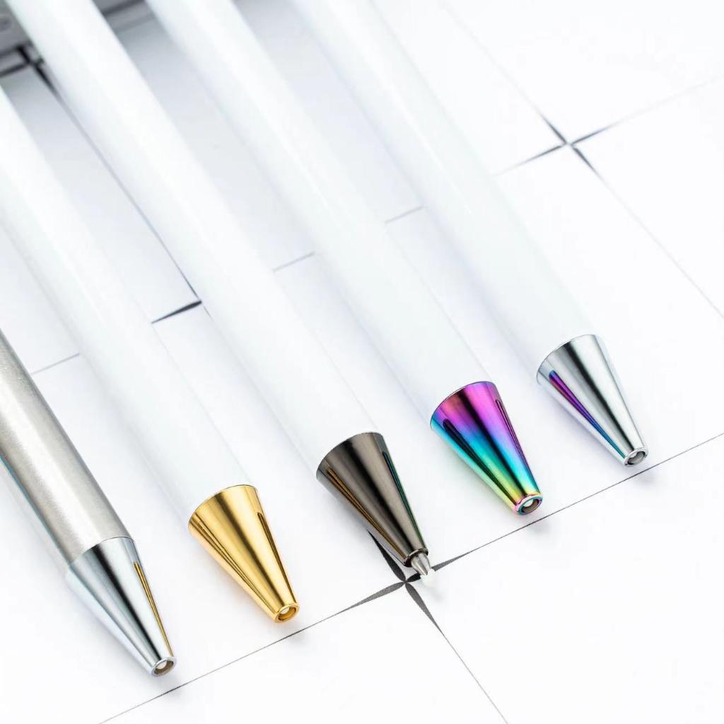 Pens for Pen Wraps, Pen Blanks White DIY Pens for Sublimation Wraps, Metal Ballpoint Pens in Gold, Rose Gold and Silver Colors, Random Mix