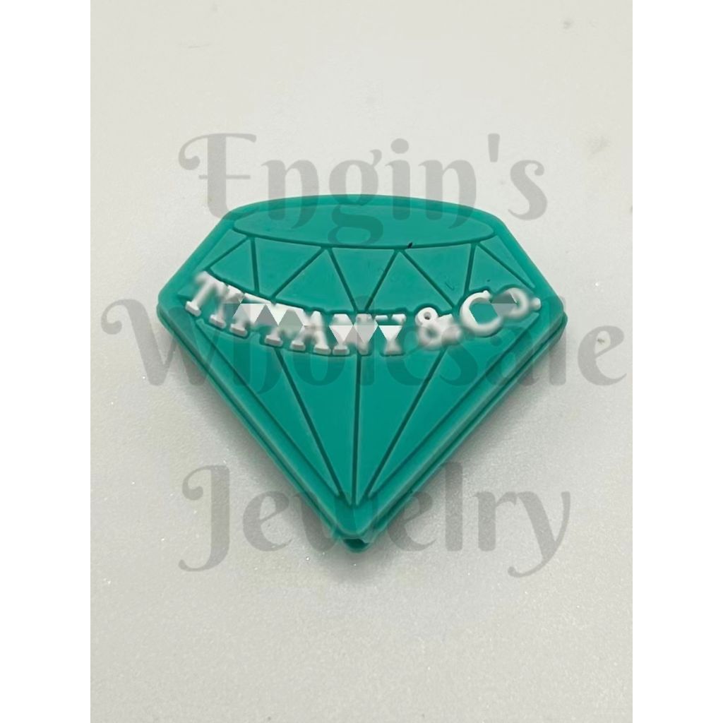 Diamond Shape Tiffan Silicone Focal Beads