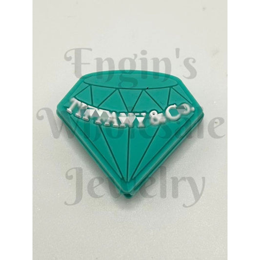 Diamond Shape Tiffan Silicone Focal Beads