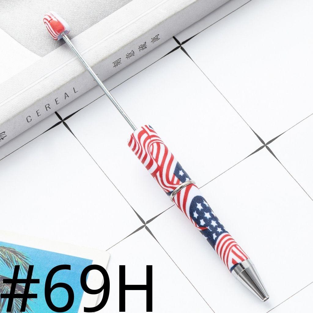 USA Flag Independence Day Printed Beadable Pens Number 69H