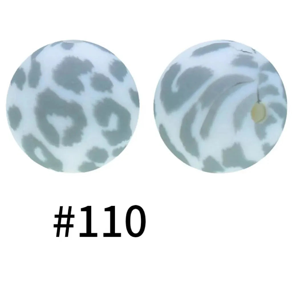 Printed Silicone Beads 15 mm