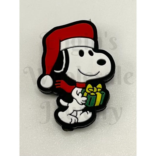 Christmas Snoop Dog with Gift Silicone Focal Beads