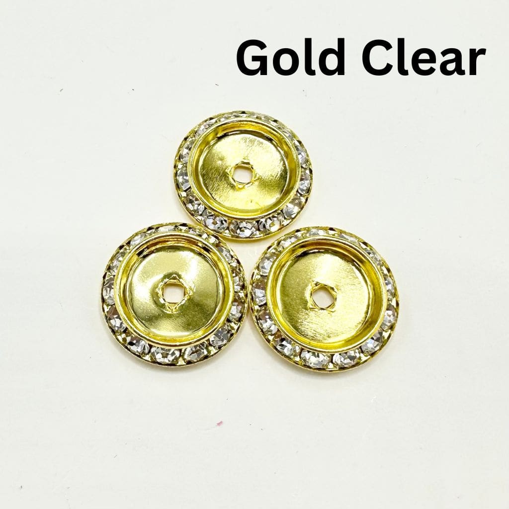 Splittable Matching Rhinestone Spacers in Solid Colors, 20mm