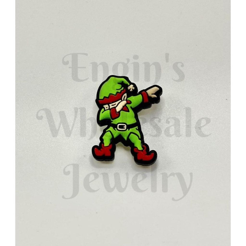 Small Elf Body Gesture Saint Patricks Hat Silicone Focal Beads