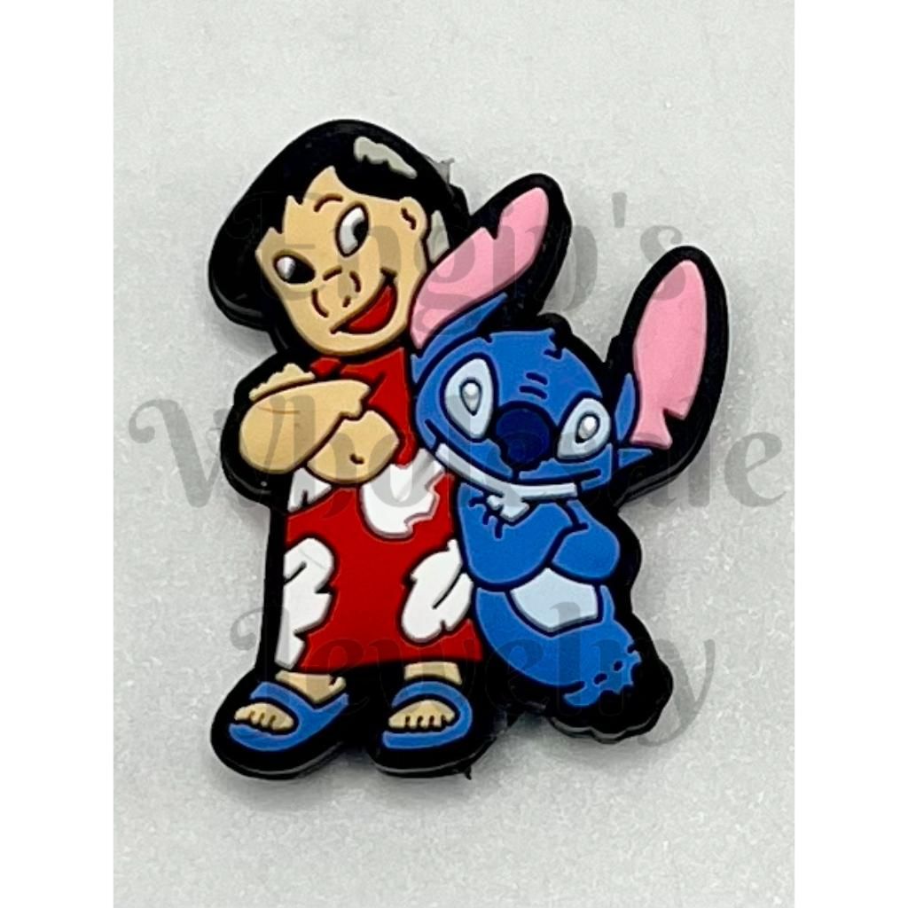 Cartoon Lil and Stitc Silicone Focal Beads