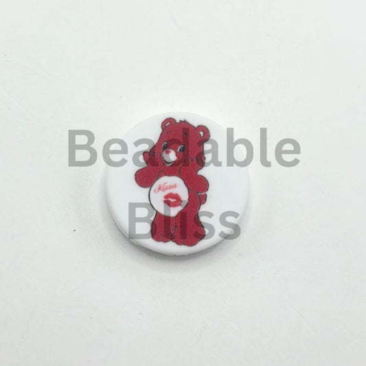 Kiss Cute Bear Silicone Focal Beads