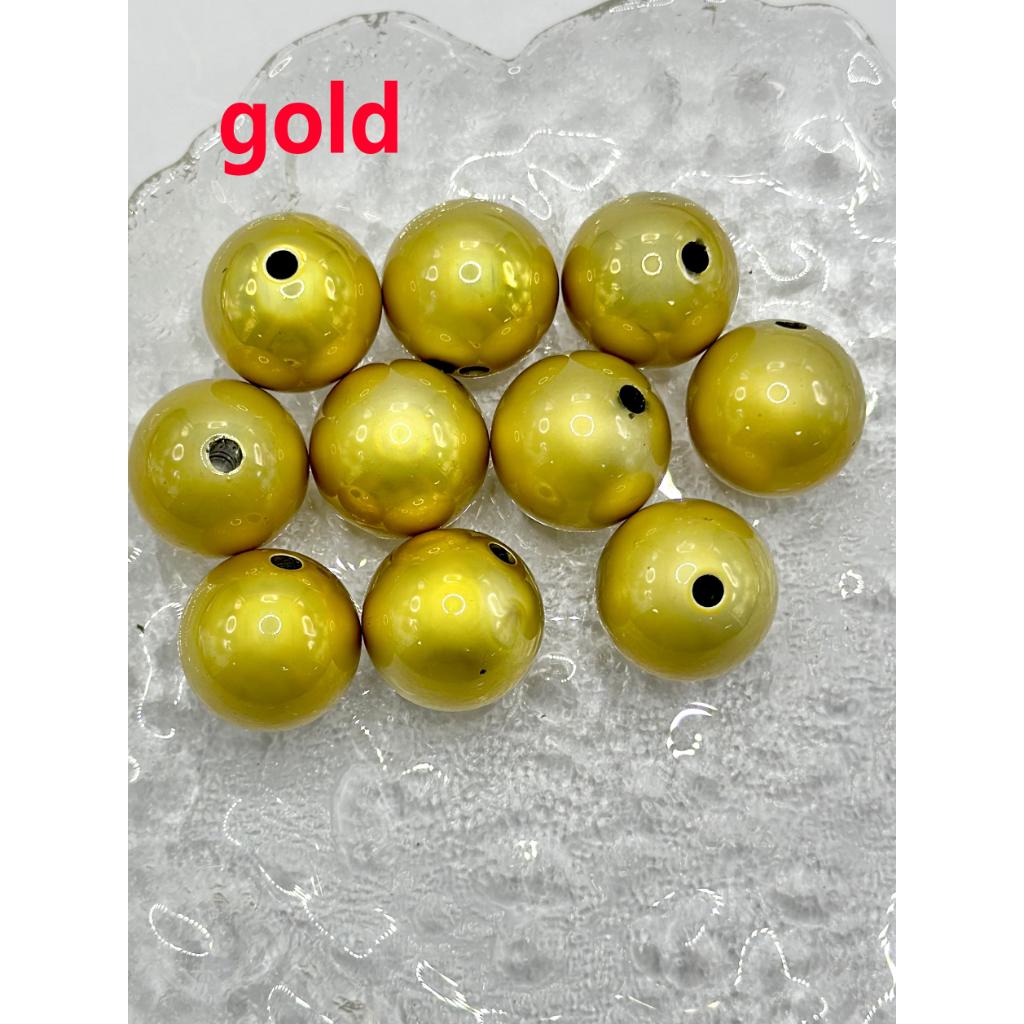 Glossy Metallic Acrylic Beads, 20mm, with Special Coating for High End Extra Reflection, Random Mix Color