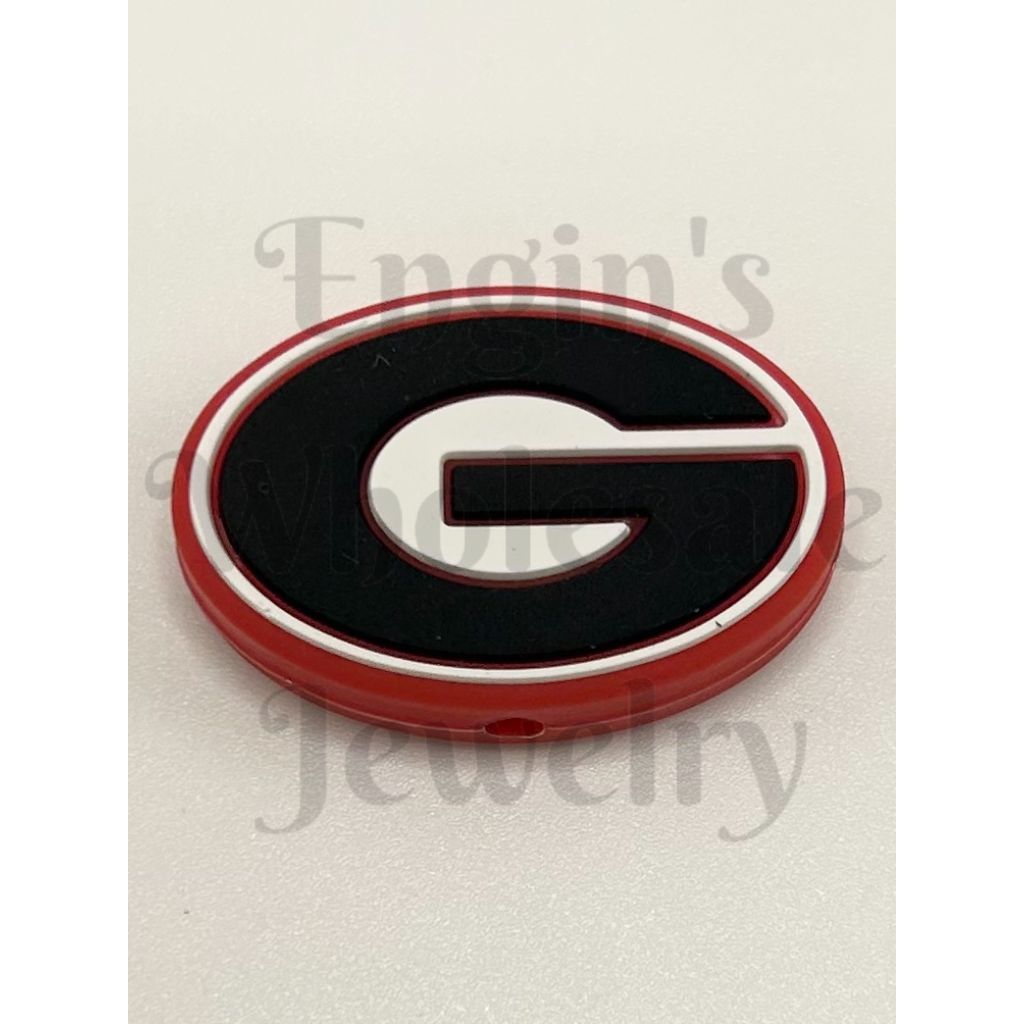 G Football Silicone Focal Beads