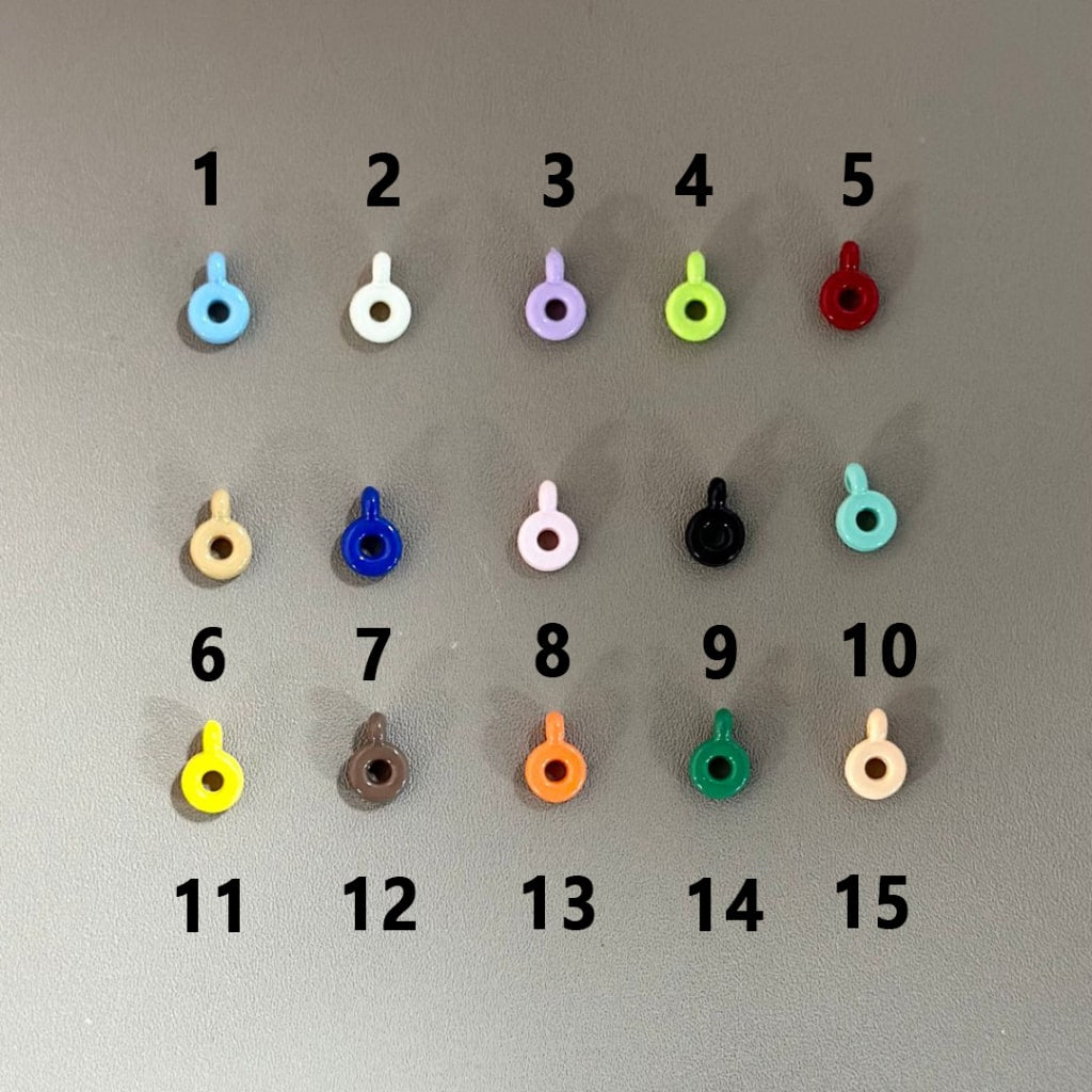 Solid Color Mini Cute Loop Ring Acrylic Beads, Around 10MM, Please Read the Description