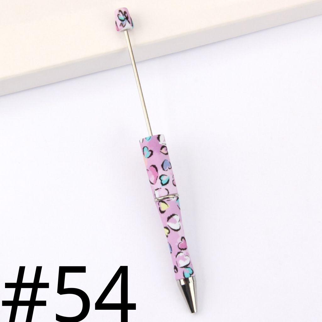 Colorful Hearts Printed Beadable Pens Number 54