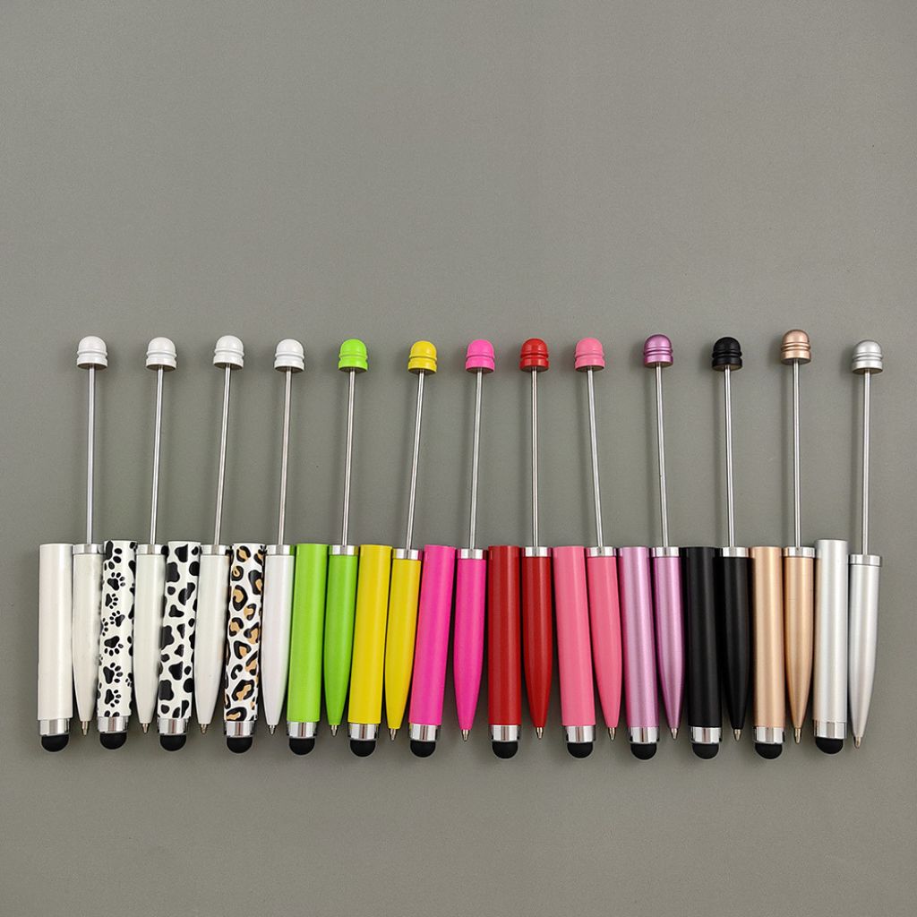 Metal Beadable Stylus Pens, Printed and in Solid Colors, Touch Screen Pens for Smart Devices