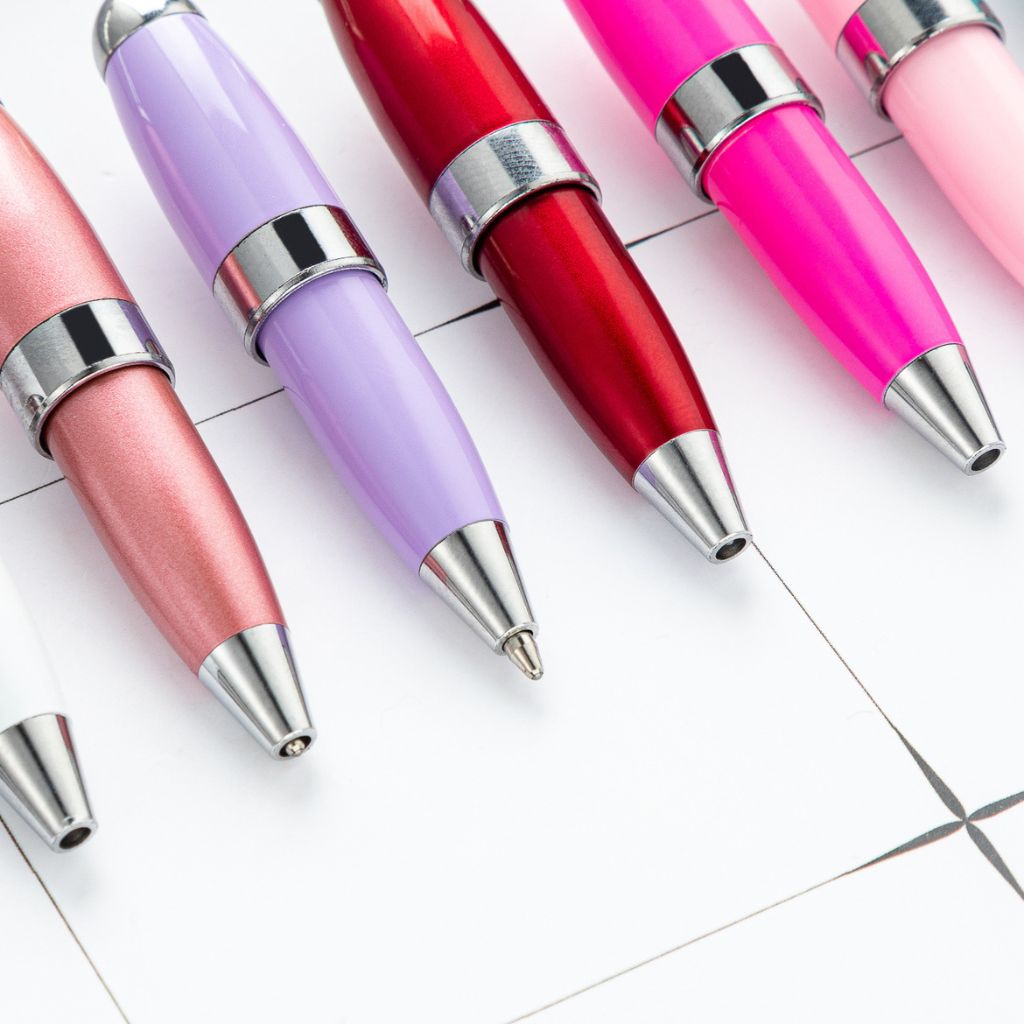 Metal Beadable Pens, Handy Beaded Pens Round Curvy Short Size 120mm