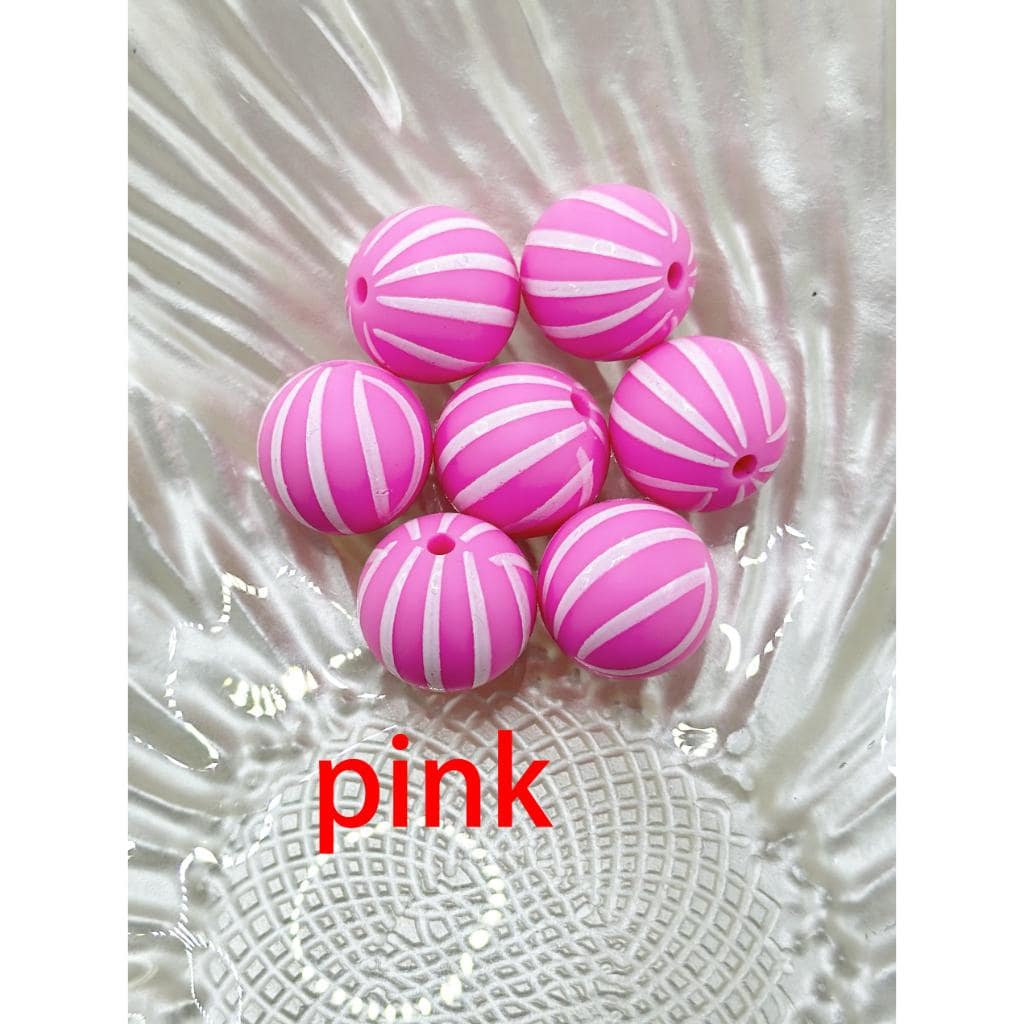 Candy Printed Silicone Beads