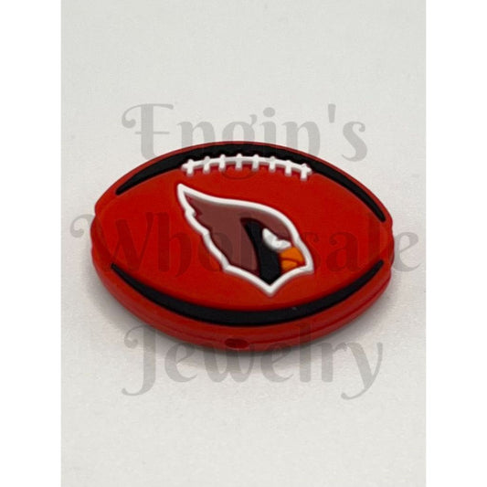 Cardinals Football Silicone Focal Beads