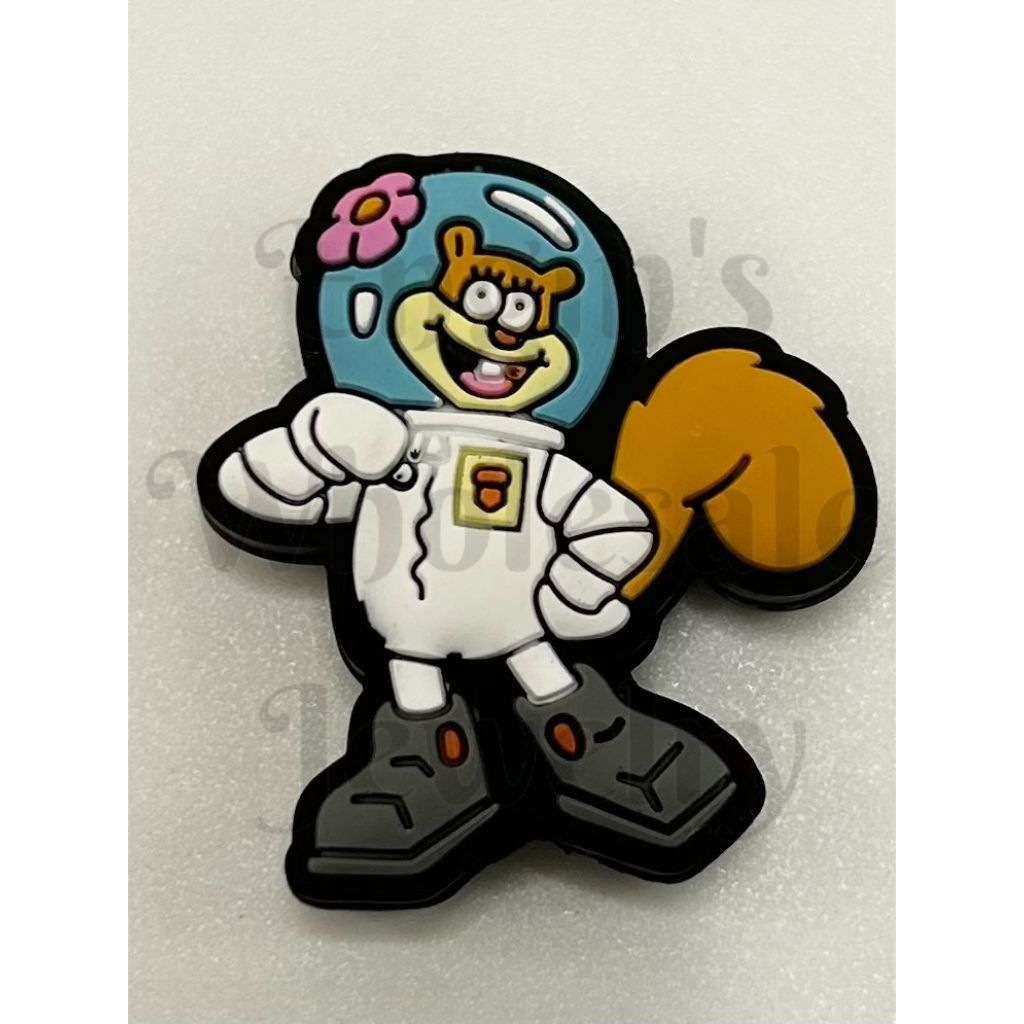 Cartoon Squirrel Sand with Astronaut Suit Silicone Focal Beads