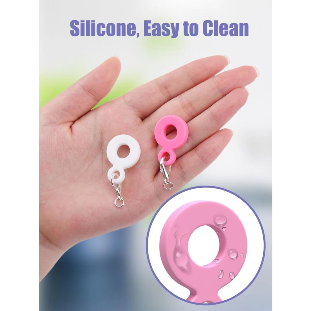 DIY Beadable Silicone Straw Buckle Hasp Agraffe Hook, 1.2Inch, Does Not Include the Charm