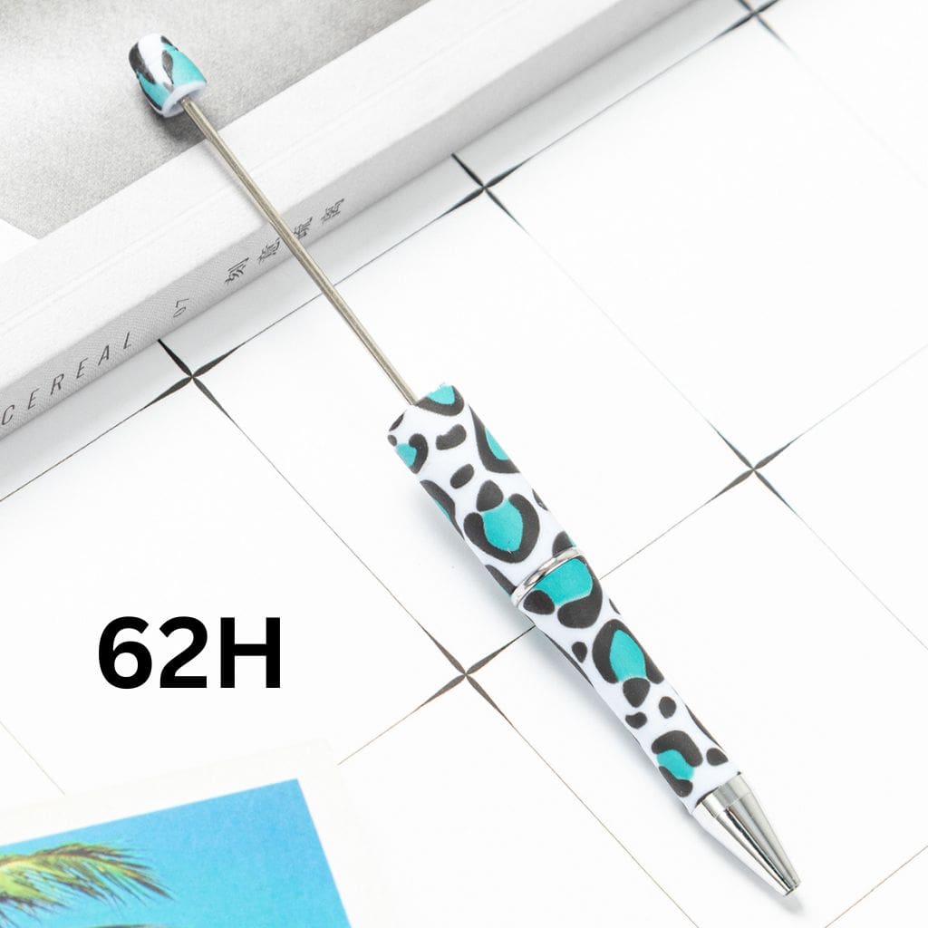 Jaguar Blue and Black Printed Beadable Pens Number 62H